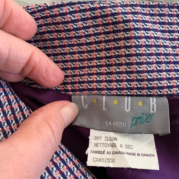 Vintage Geometric Houndstooth Knee Length Pencil Skirt - Picture 8 of 12